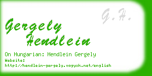 gergely hendlein business card